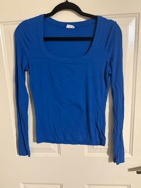 Cotton On Royal Blue Long Sleeve Scoop Neck Tee